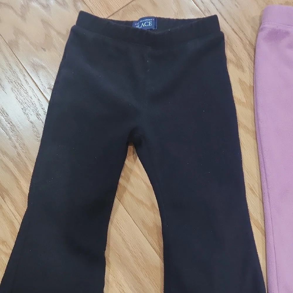 The Children's Place Black and Mauve Flare Sweatpants 2T